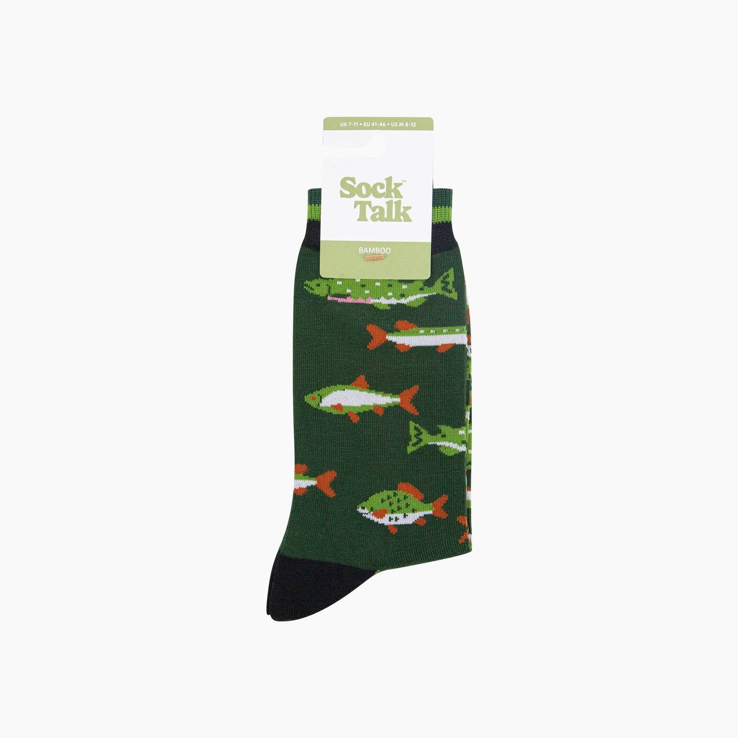 River Fishing Bamboo Socks in Green