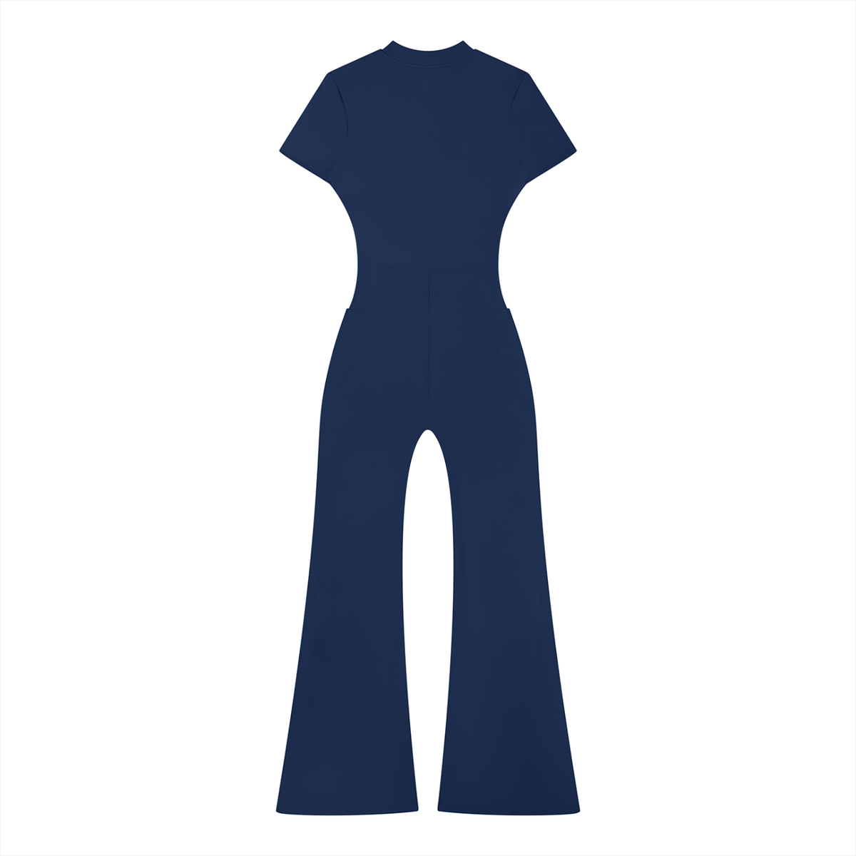 Feral Women’s Tight Flared Leg Quarter-Zip Jumpsuit