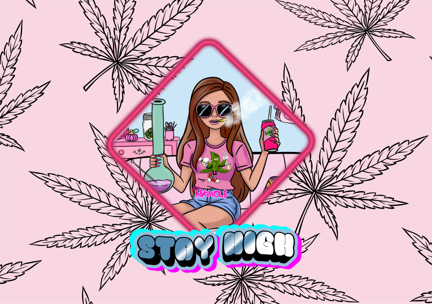Digital product Stay High Brunette Barbs