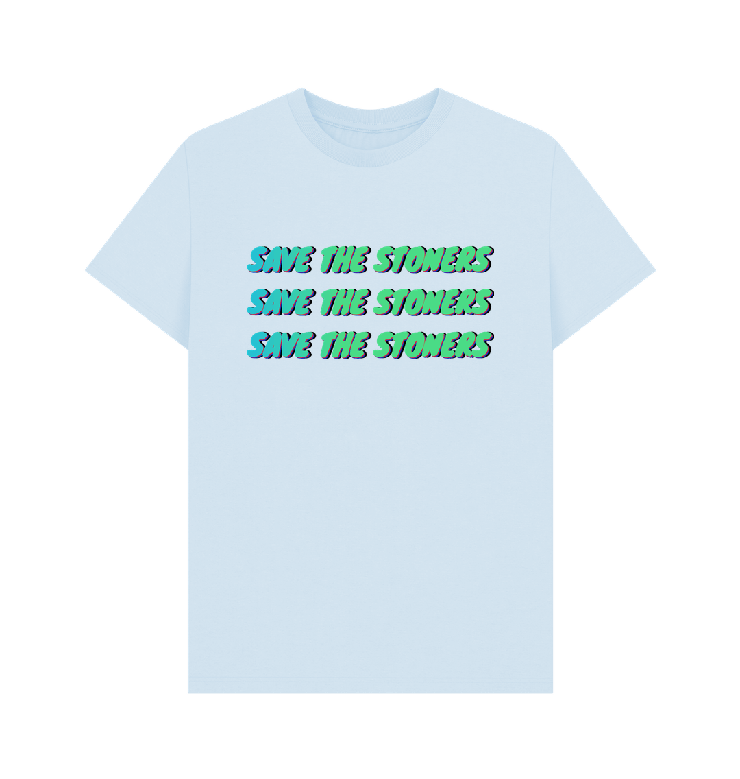 Sky Blue Printed T-shirt Front