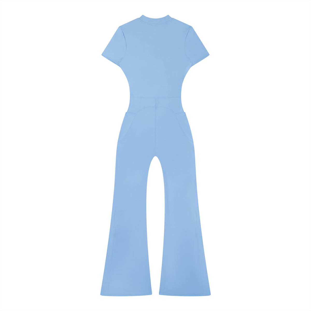 Feral Women’s Tight Flared Leg Quarter-Zip Jumpsuit
