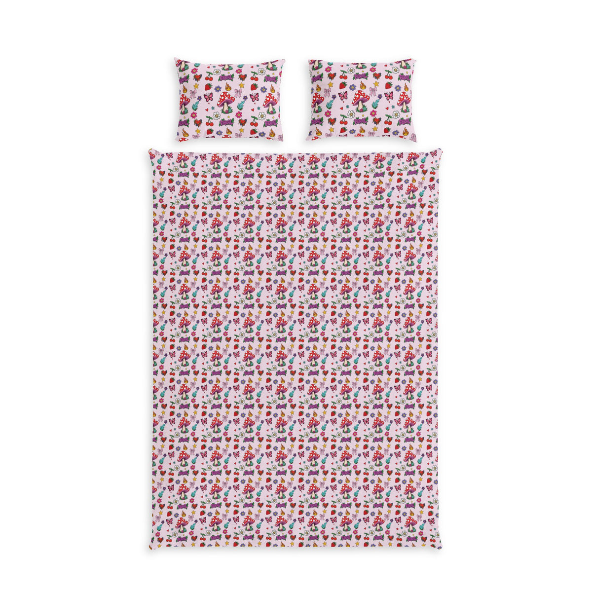 Feral but make it cute Cotton Bed Set