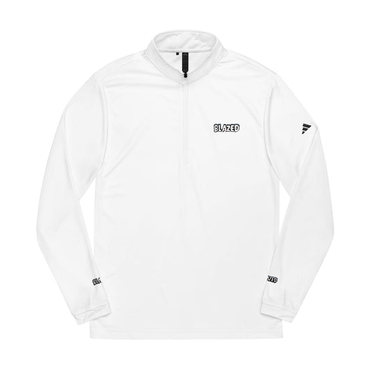 adidas Embroidered Quarter-Zip Pullover — Lightweight Performance Top