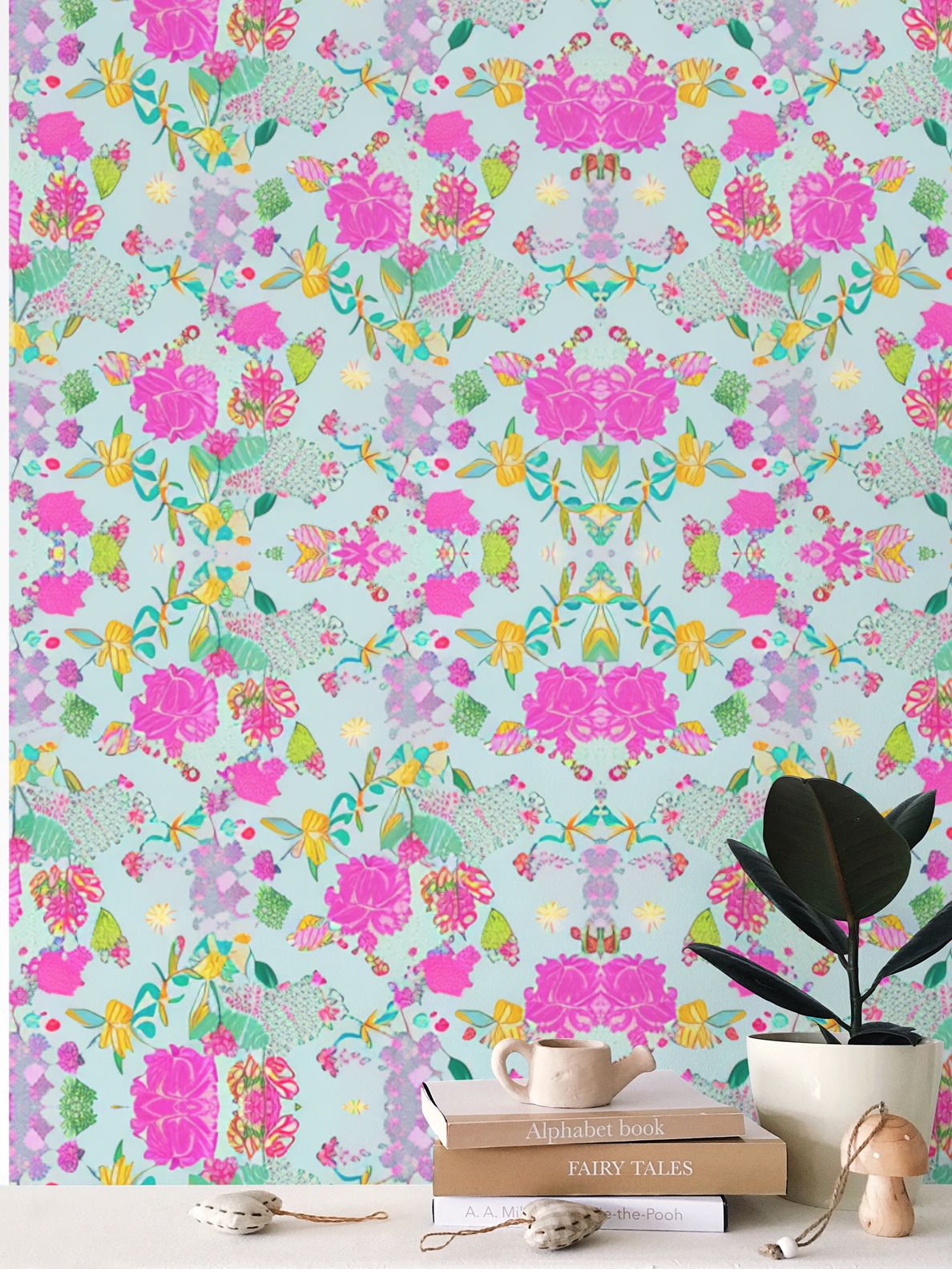 Floral Repeat Pattern Wallpaper