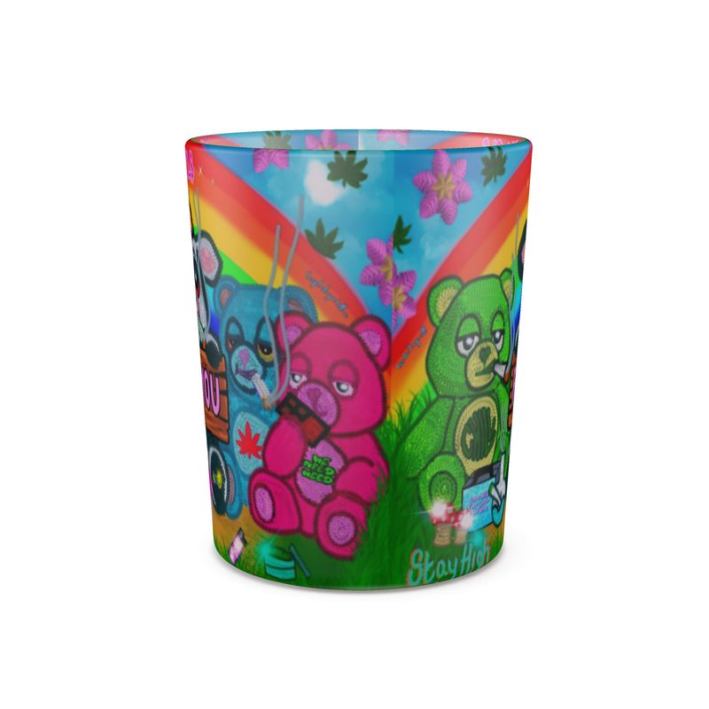Cali Cows Glass Tealight Candle Holder