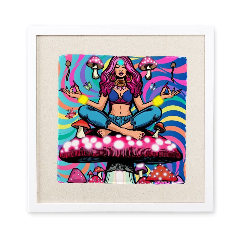 Framed Silk Scarf
