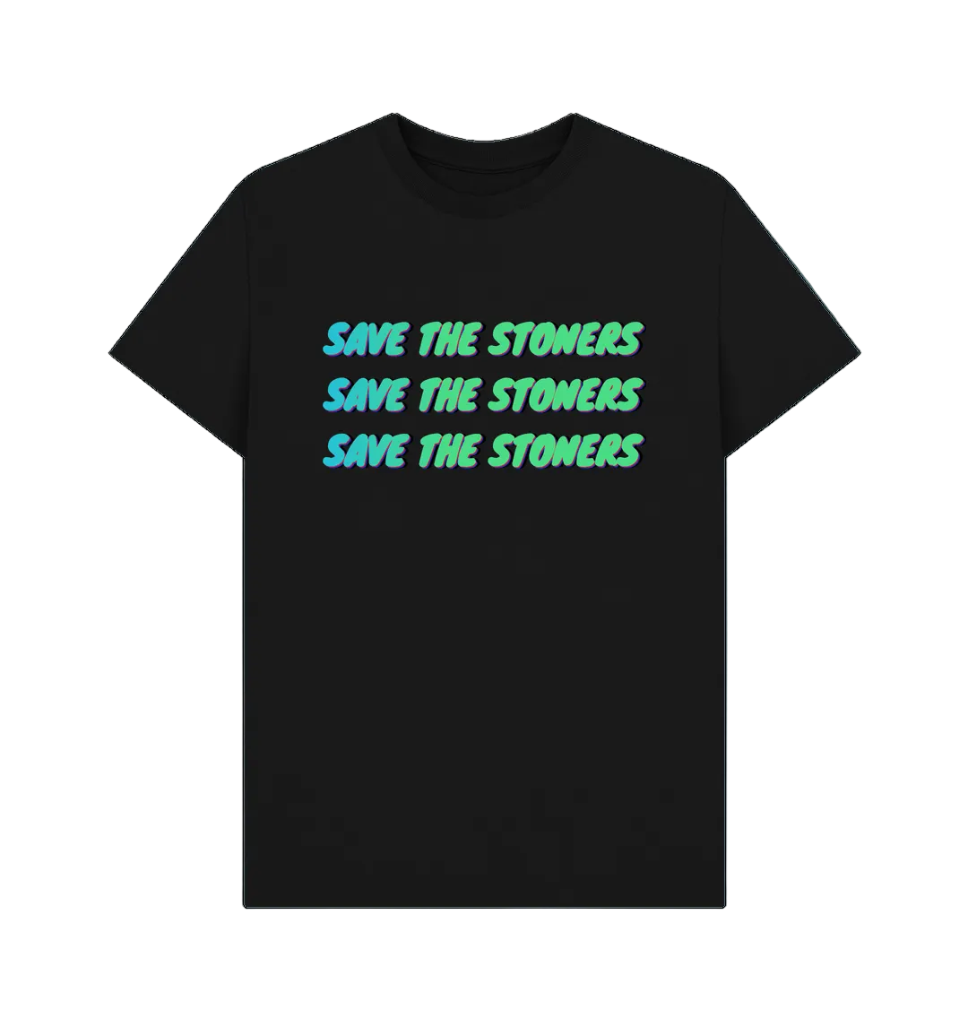 Black Printed T-shirt Front