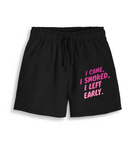 Black Printed Womens Joggers Front