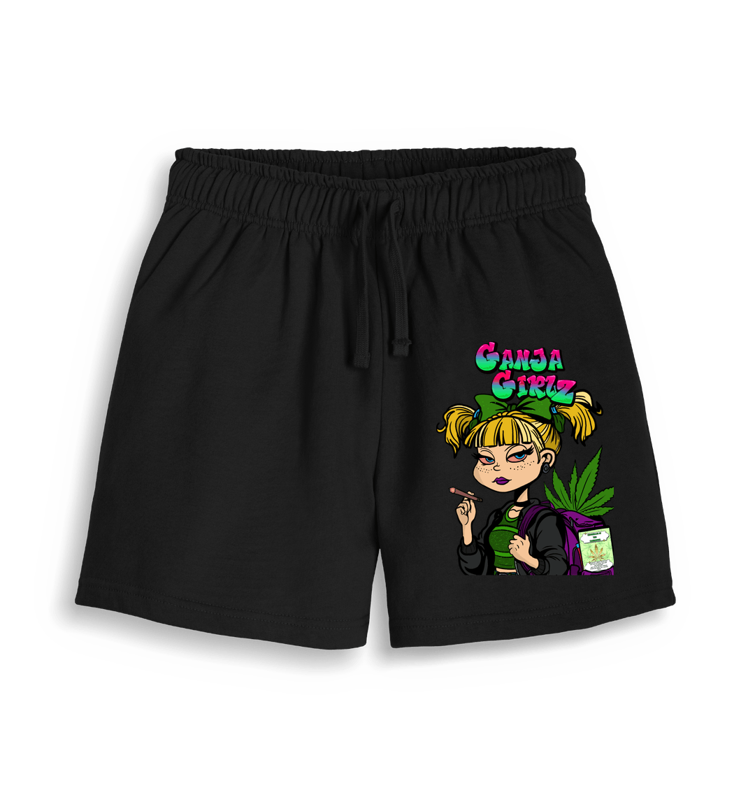 Black Printed Womens Joggers Front