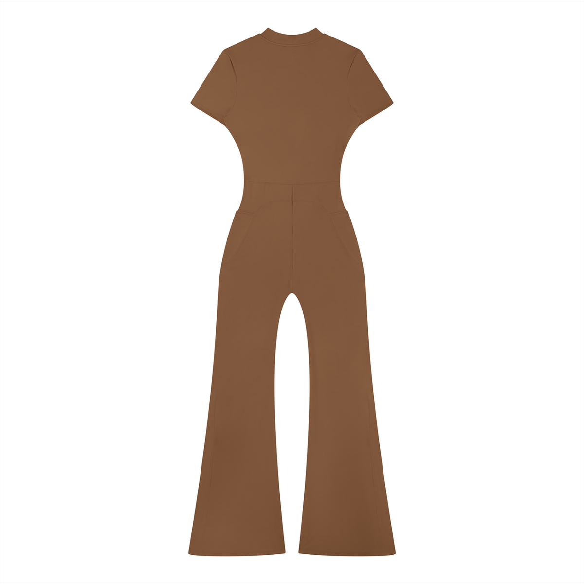 Feral Women’s Tight Flared Leg Quarter-Zip Jumpsuit