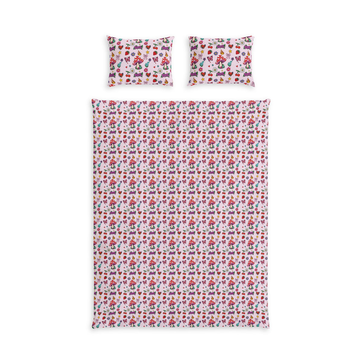 Feral but make it cute Cotton Bed Set