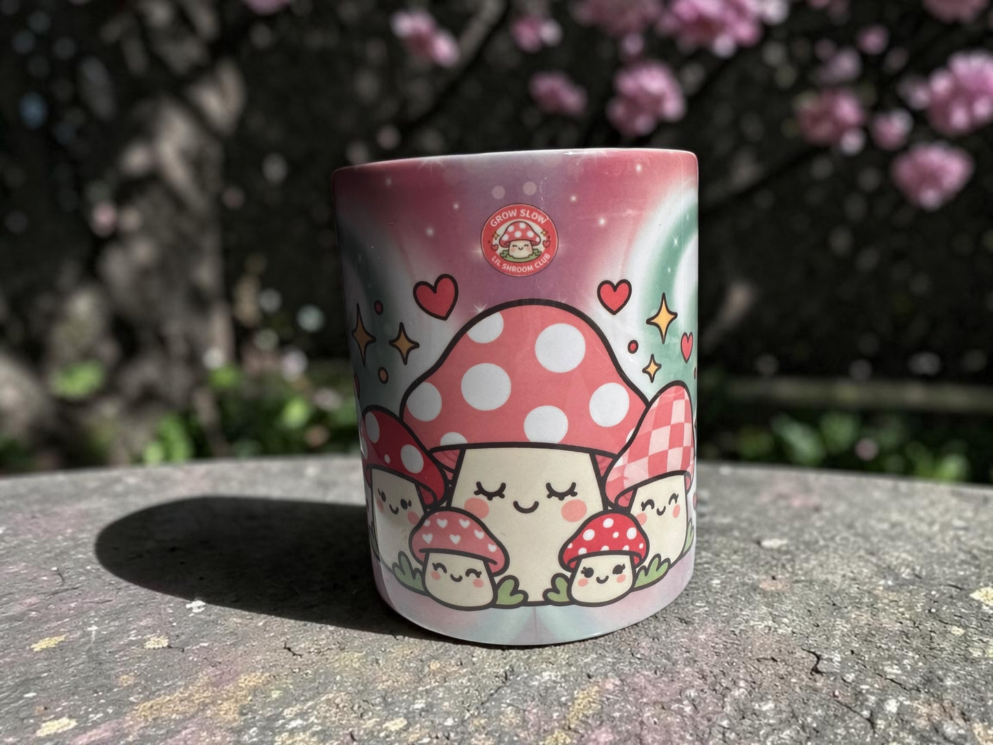 Grow slow shroomies club mug