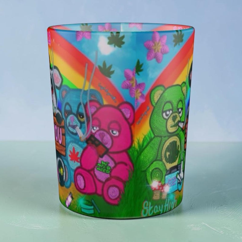 Cali Cows Glass Tealight Candle Holder