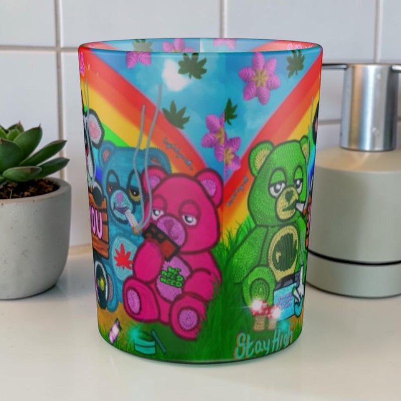 Cali Cows Glass Tealight Candle Holder