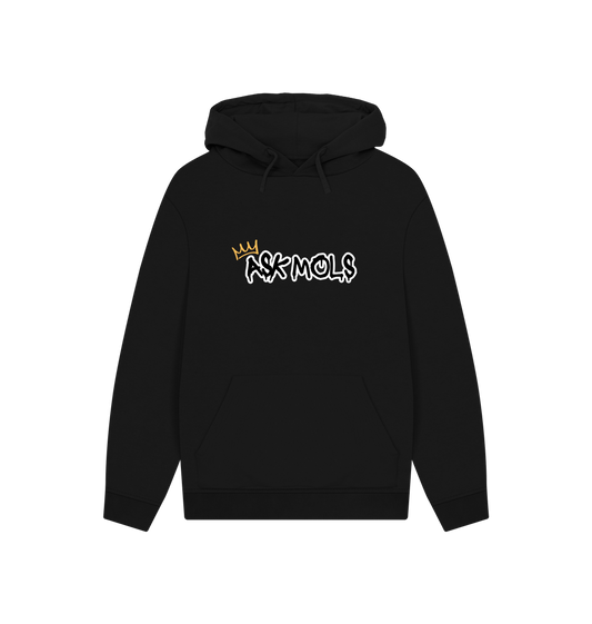 Black Printed Hoody Front