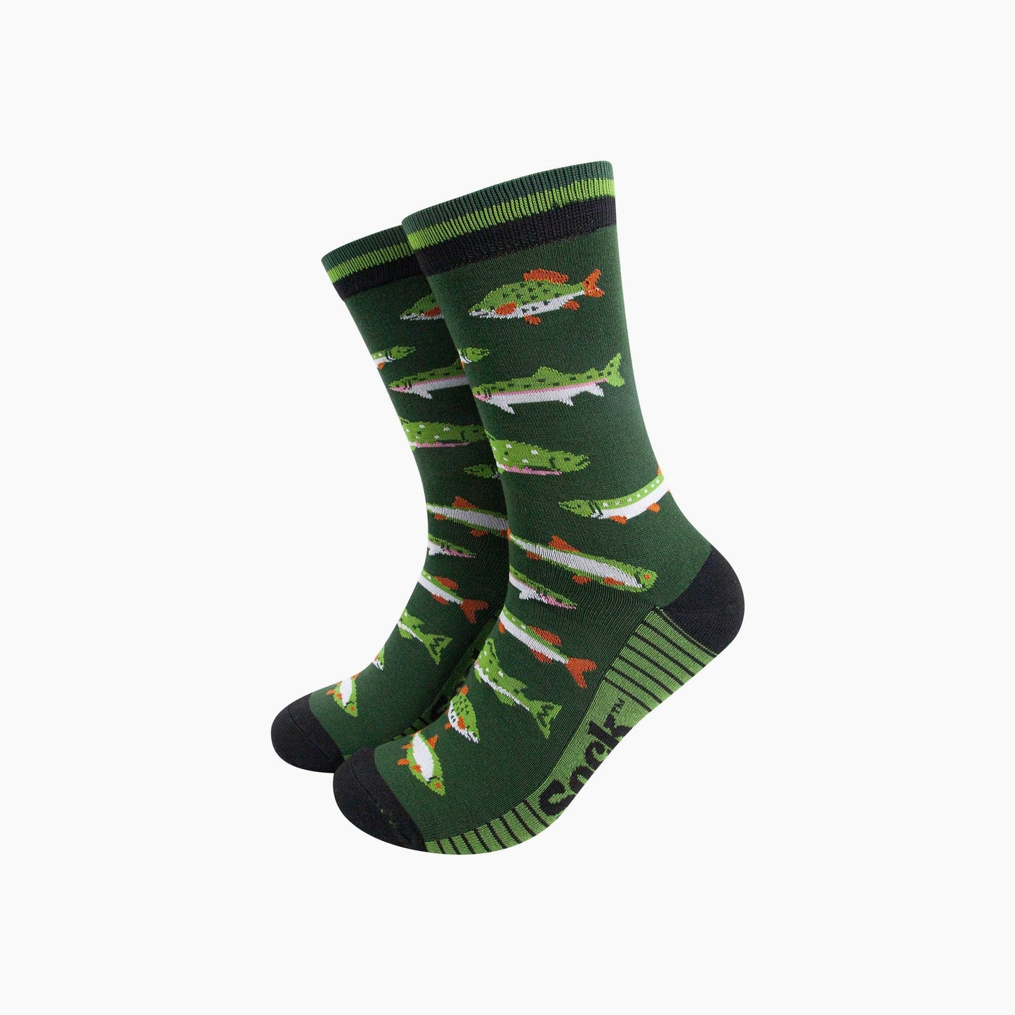 River Fishing Bamboo Socks in Green