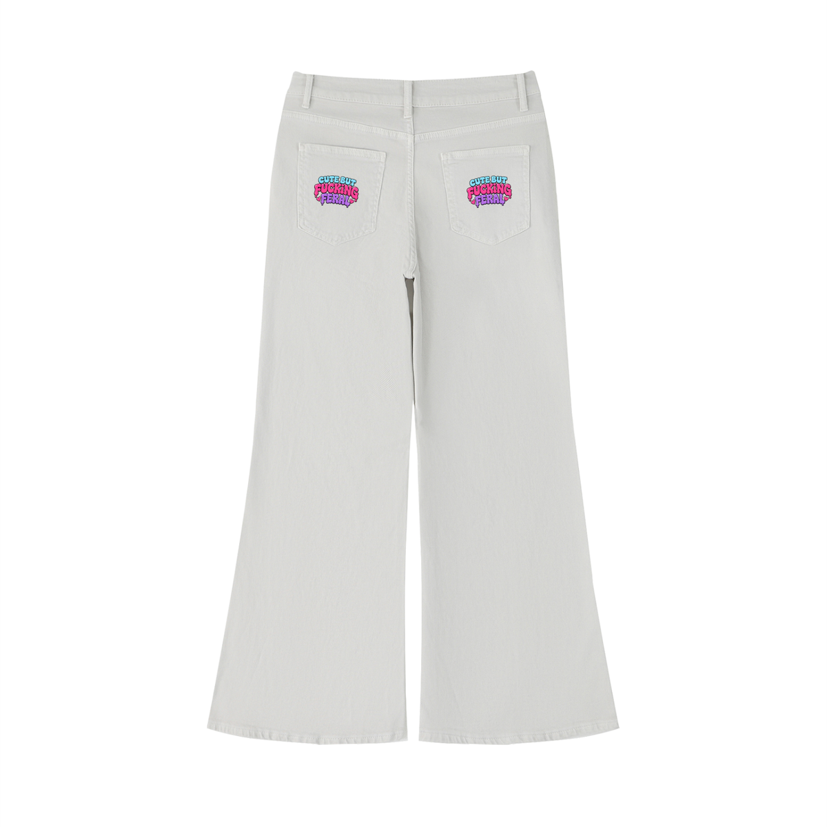 Feral Women's Vintage Wash Flared Leg Jeans