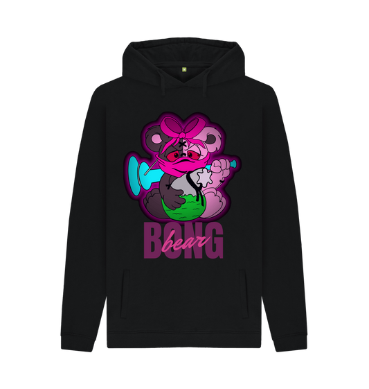 Black Printed Hoody Front