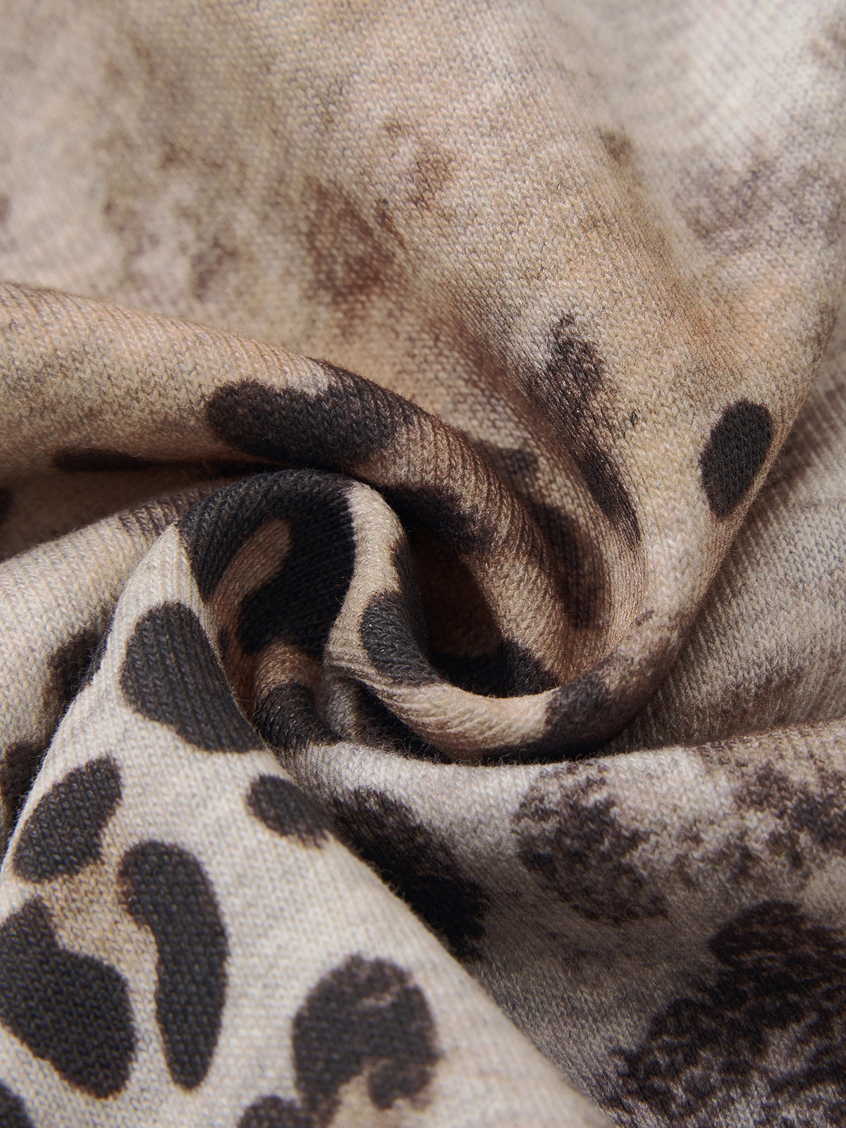 Feral Unisex Vintage Wash Leopard Full Zip Hoodie