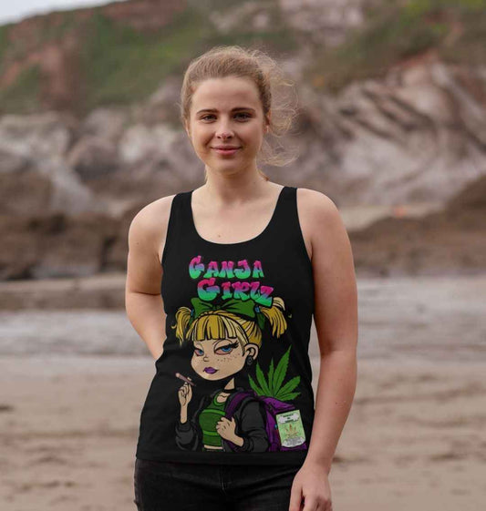 Ganja Girls Vest Tee – Organic Cotton Statement Fit